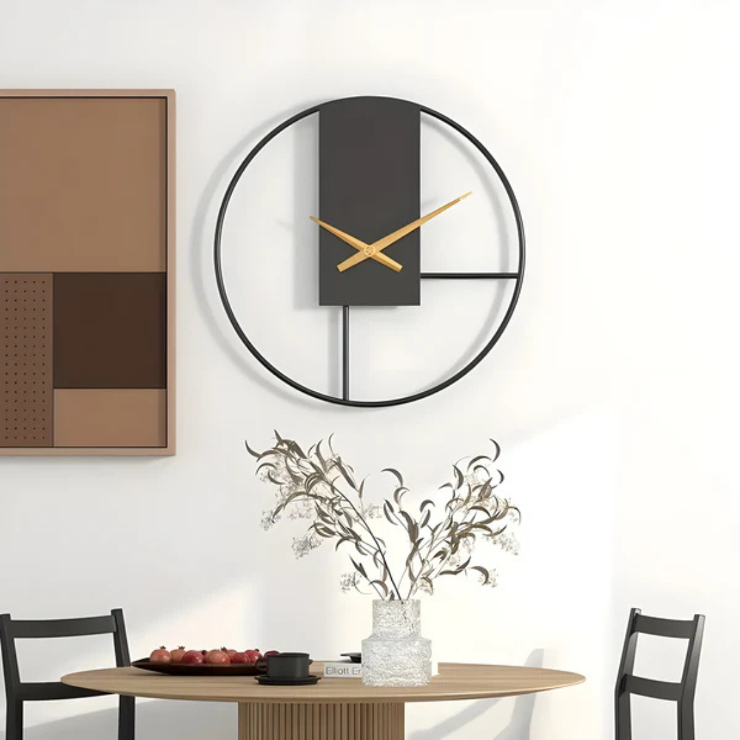 Aurum - Schlanke Minimalistische Wanduhr | Eleganz und Stil ohne Geräusche