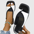 Orthopädische Damensandalen flach - Eckige Spitze, Sommer-Komfort