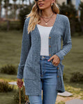 Elegancka damska dzianinowa bluza z długim rękawem dla stylowego komfortu