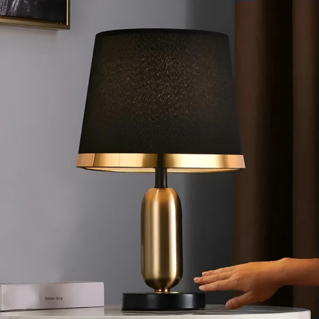Cilo - Elegante Moderne Schwarze Stoff-Tafeltenlampe für Stilvolle Beleuchtung