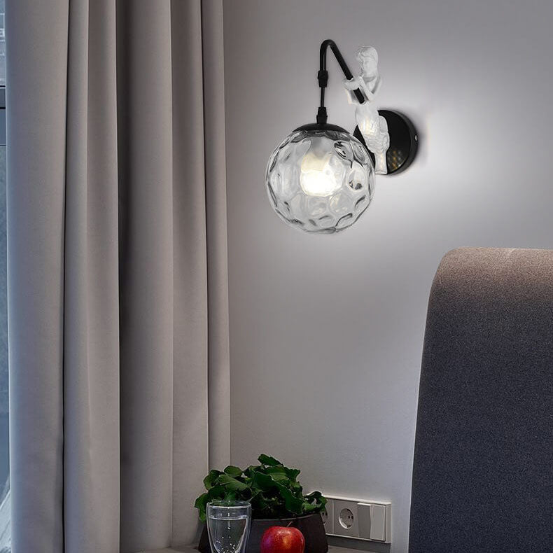 Rustikale Orb-Wandlampe - Vintage-Design Wandleuchte