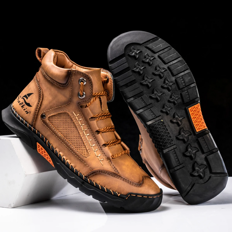 Lässige Leder-High-Top-Sneaker für den Alltag
