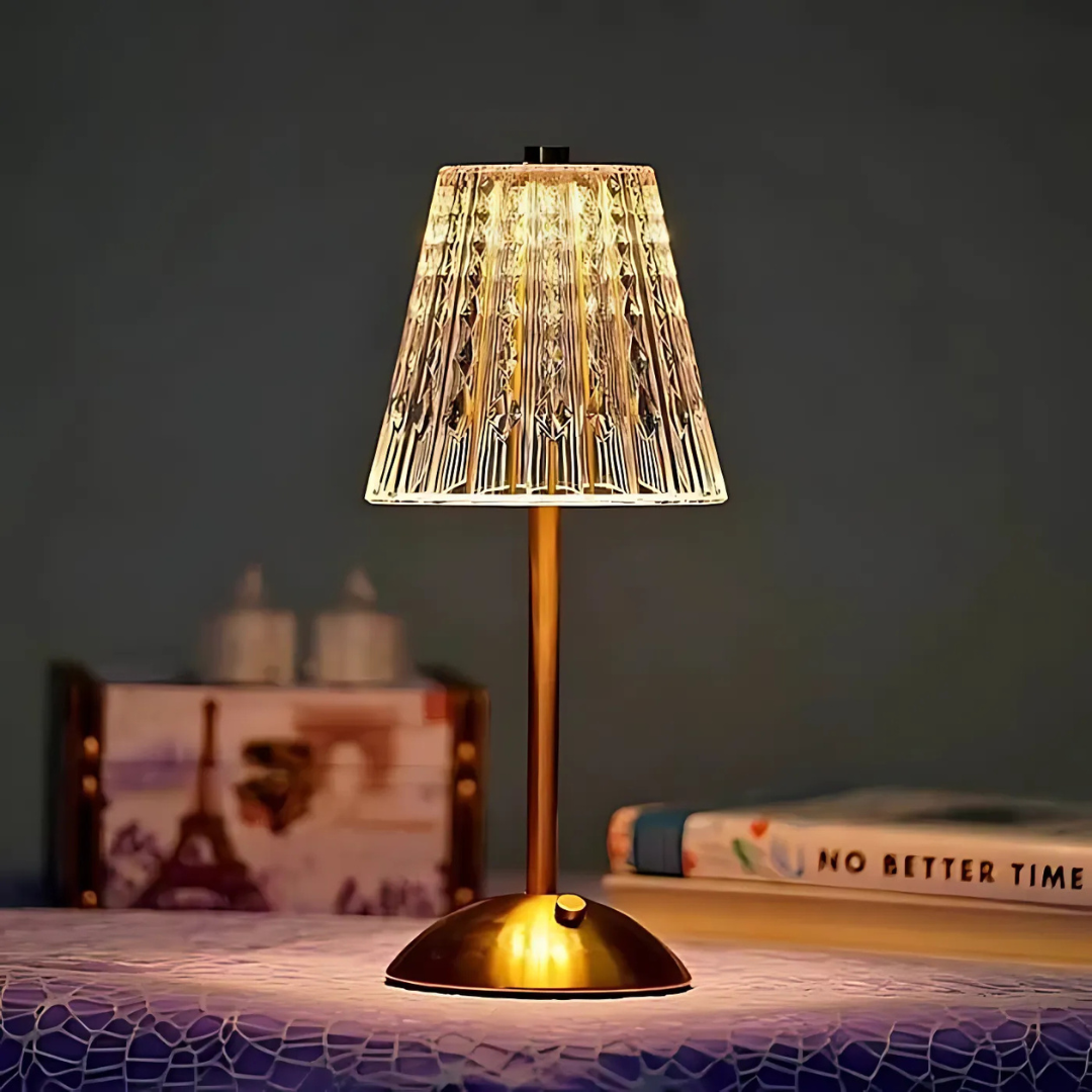 Elegante Kristall-LED-Tischleuchte für ein schönes und stimmungsvolles Interieur