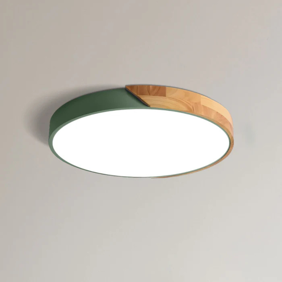Delos - Elegante skandinavische Holz-LED-Deckenleuchte für moderne Innenräume