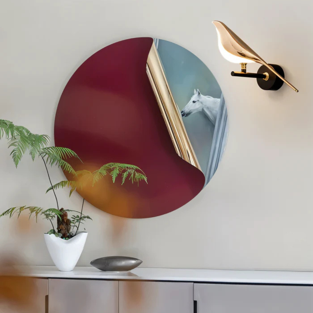 Bird - Elegante goldene Vogel-Wandleuchte für eine luxuriöse Note