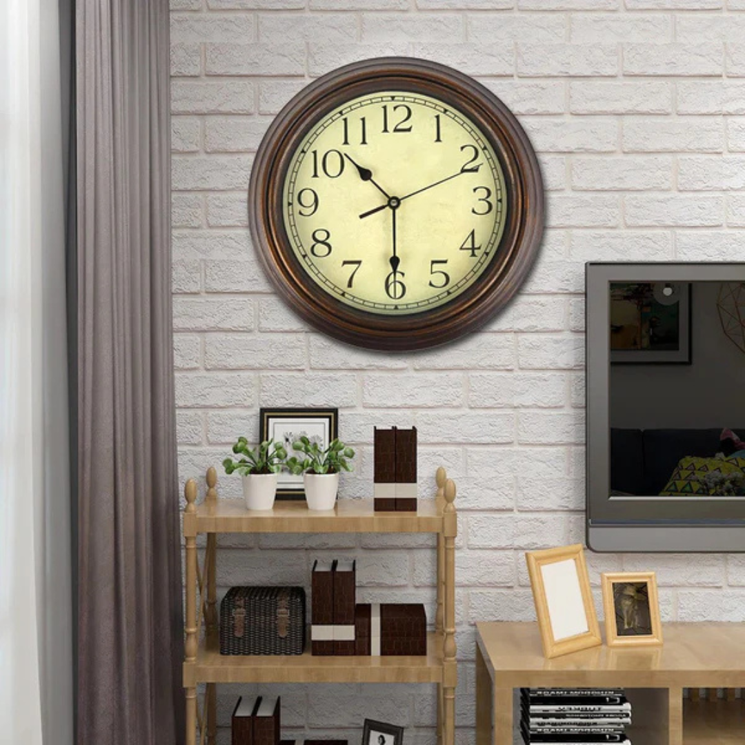 Nostga - Elegante Retro-Wanduhr für ein Stilvolles Wohnzimmer