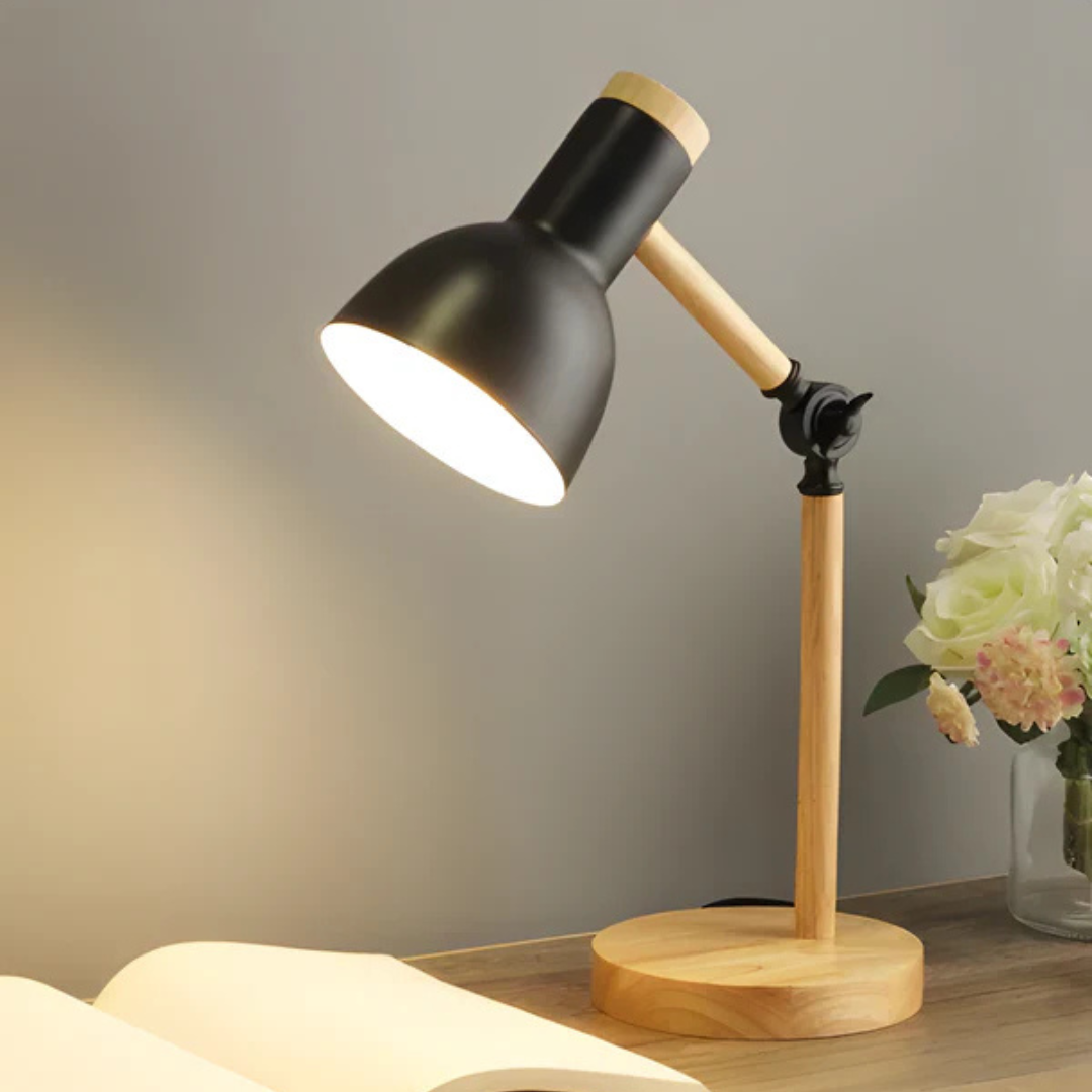 Nord - Anpassbare Macaron LED Tischlampe mit Elegantem Holzdesign