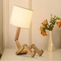 Moderne fleksibel træ-bordlampe til stilfuld belysning