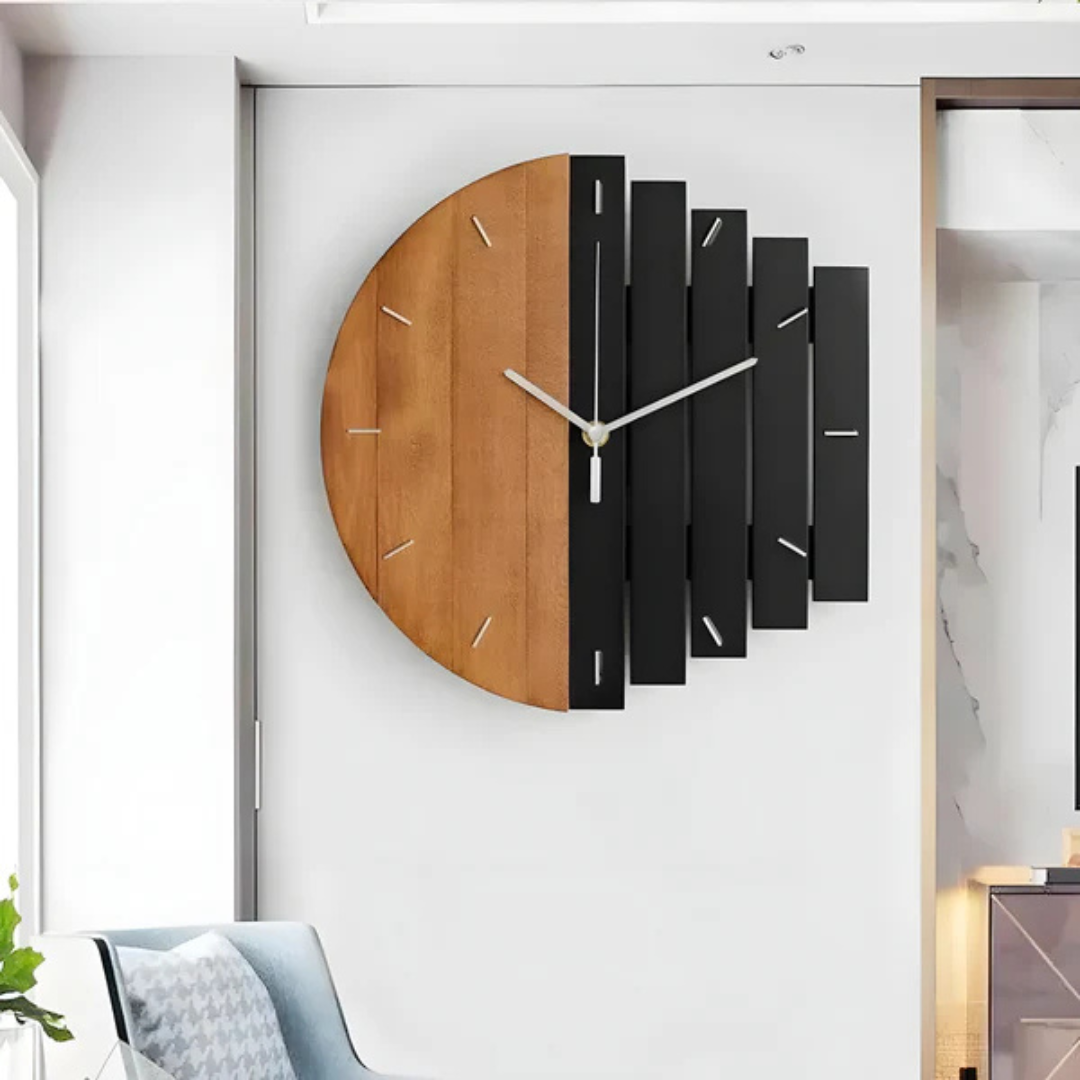 Vesper - Große Vintage-Holzwanduhr für ein stilvolles Wohnzimmer