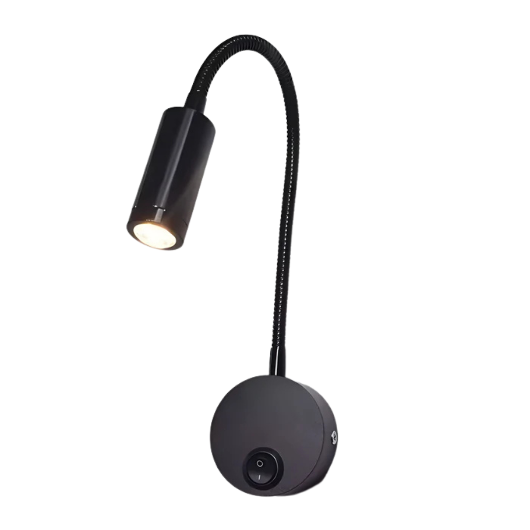 Lumio - Flexiblen schwarze LED-Wandlampe für Innenräume für stilvolle und komfortable Beleuchtung