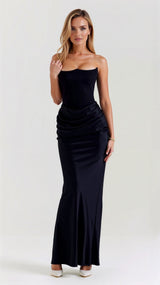 Damen Etui-Maxikleid - Elegantes Kleid für Hochzeitsgäste