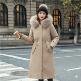 Fionna Damen-Winterjacke mit Kapuze und plüschigem Fellkragen