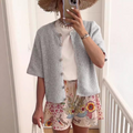 Lässiges Sommer-Essential: Leichter Kurzarm-Cardigan für müheloses Layering