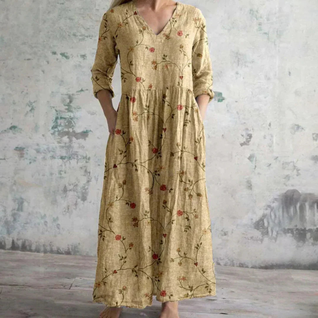 Romy | Elegantes Bohemisches Blumenkleid für Stilbewusste Damen