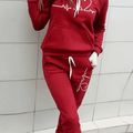 Matching Herz-Sweatshirt-Set für Damen Isabella - Komfort und Stil in einem Look
