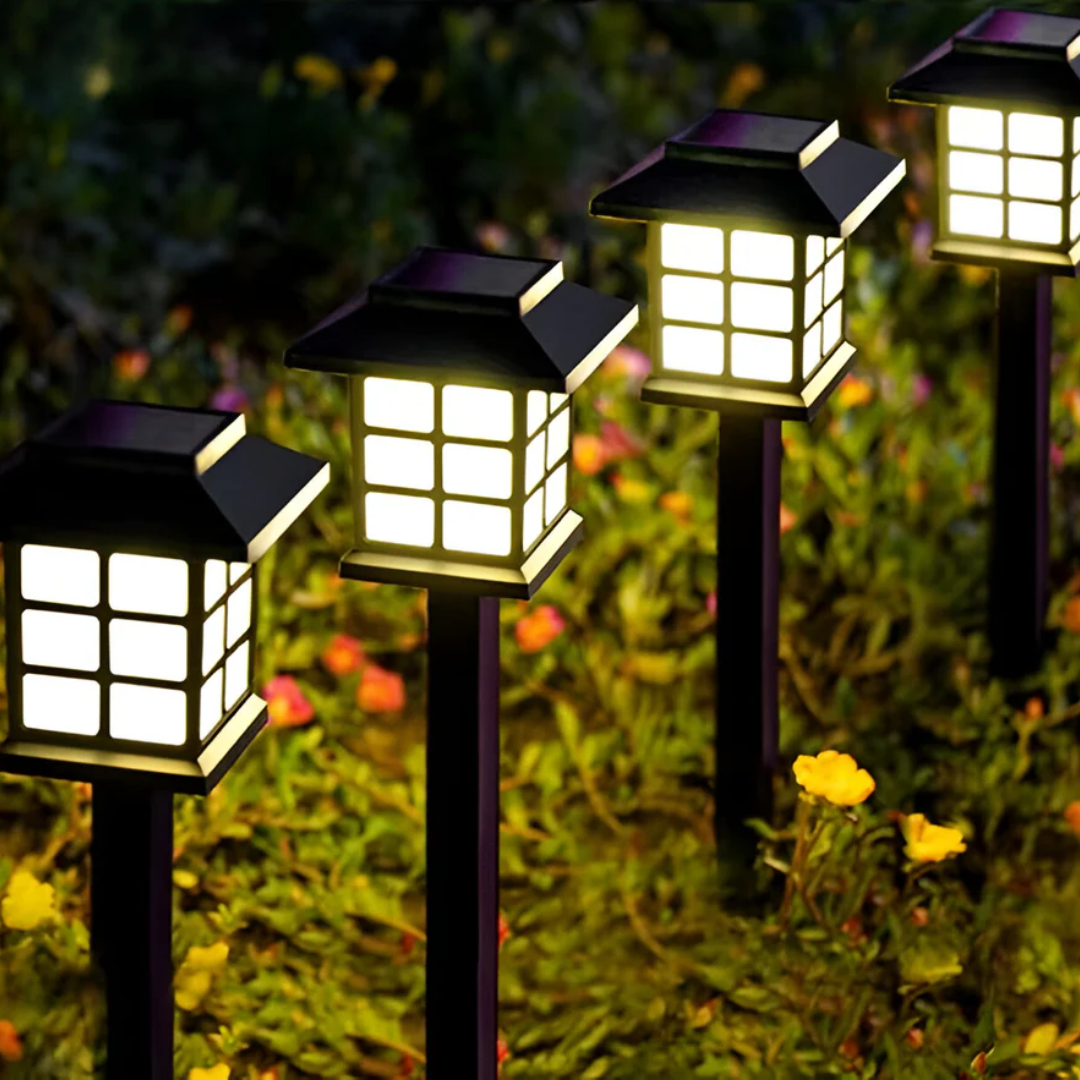 Zolaris Luxe Schwarze Außenlampe mit Solarenergie für stilvolle Gartenbeleuchtung