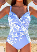 Surplice-Badeanzug mit buntem Muster