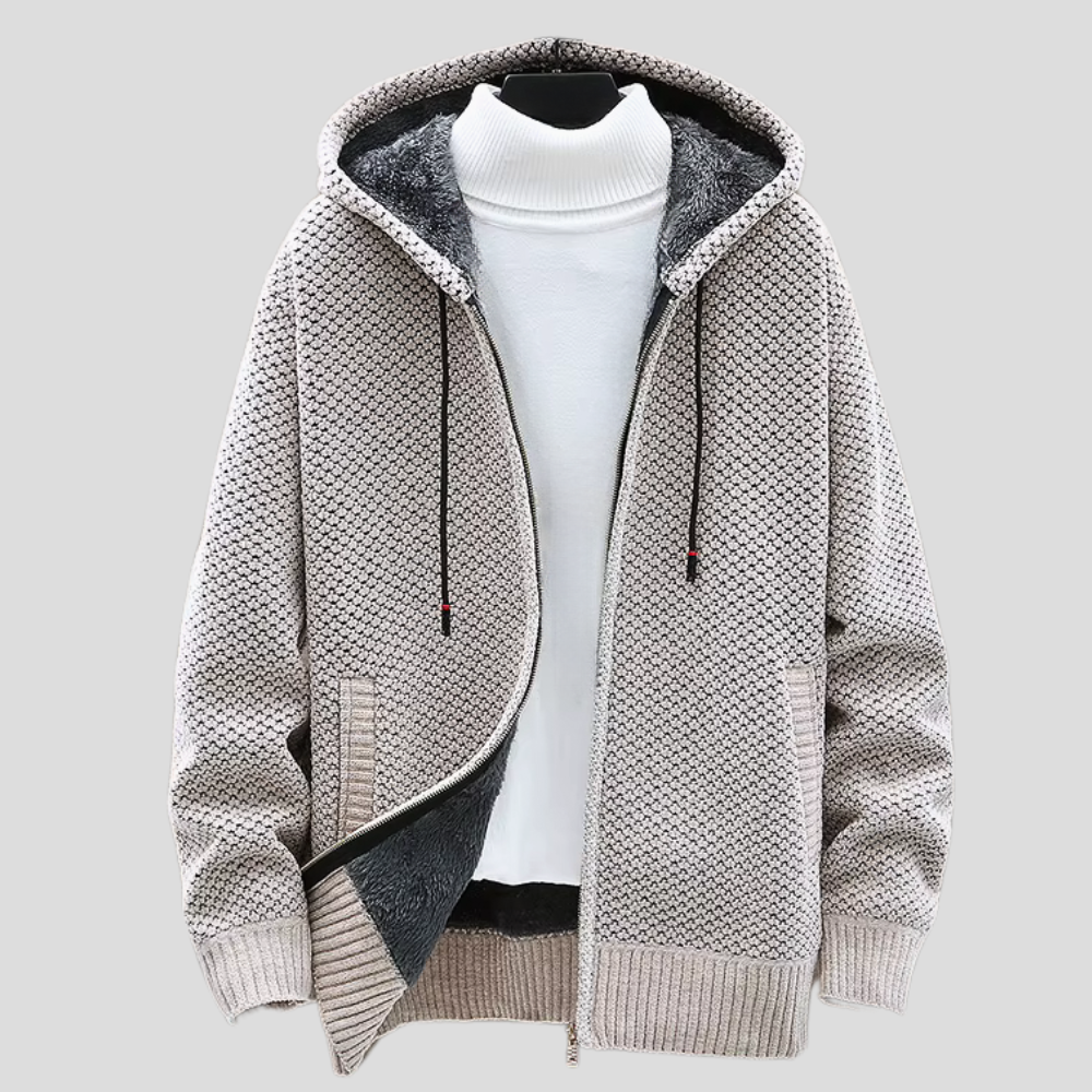 Beckett – Gemütlicher strukturierter Strick-Fleece-Hoodie für maximalen Komfort
