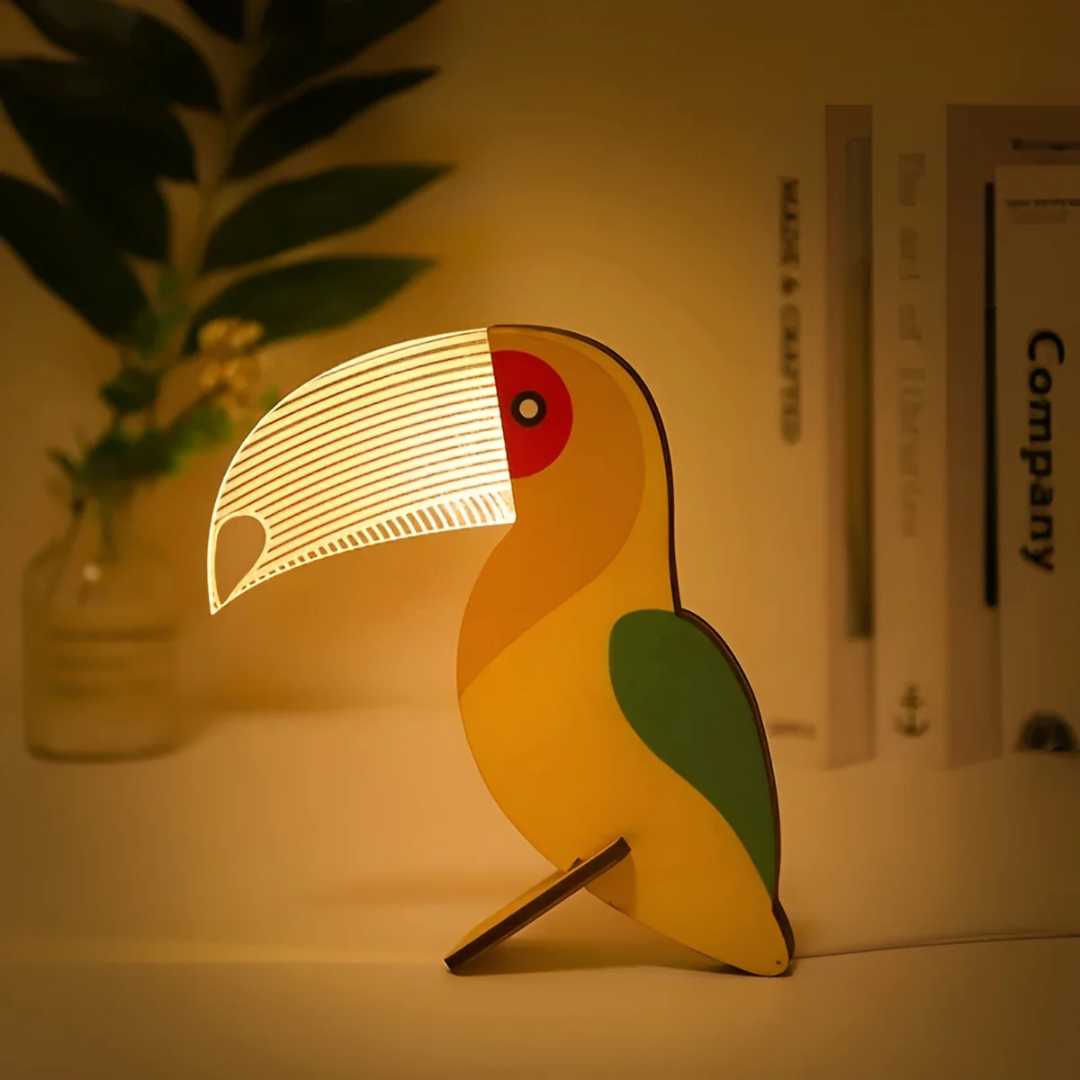 Telyx - Elegante Houten LED-Tischlampe für stilvolle Beleuchtung