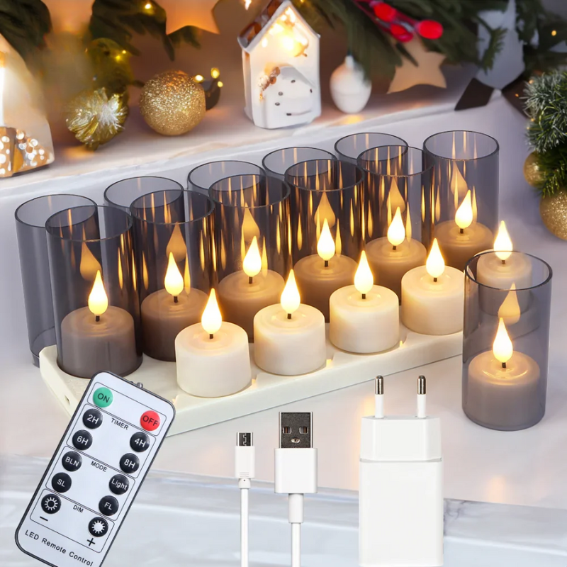 Flickerflex - Flackerkerzen LED mit Flammenloser Beleuchtung für eine Elegante und Sichere Dekoration