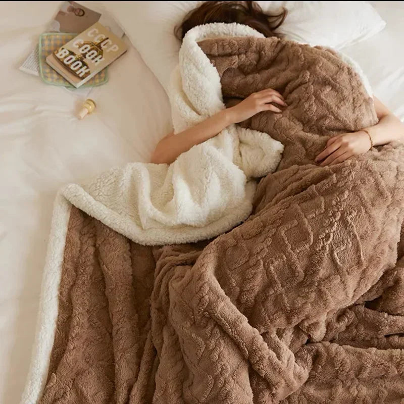 Dicke Lammwoll-Winterdecke - Ultra-Warme Kuscheldecke