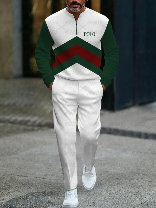 Stilvolle langärmlige Zweiteiler mit Reißverschluss für einen modernen Look