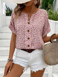 ZYNALIA – Elegant bluse med rosa blomster mønster til et smart hverdagslook