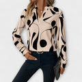 ADDISON – Blusa elegante con design raffinato in poliestere beige donna
