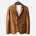 Classica giacca vintage in pelle elegante