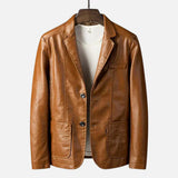 Klassische Elegante Vintage-Lederjacke