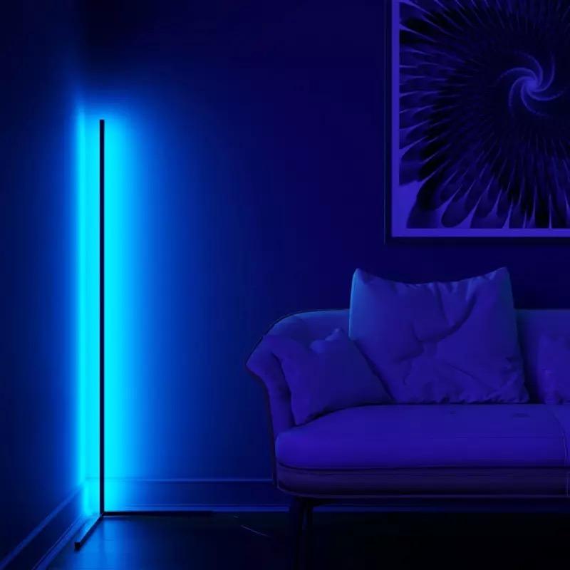 Moderne RGB LED Stehleuchte mit Fernbedienung und App für individuell anpassbare Beleuchtung