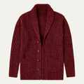 Cardigan para hombre Montpellier premium de punto grueso con cuello chal