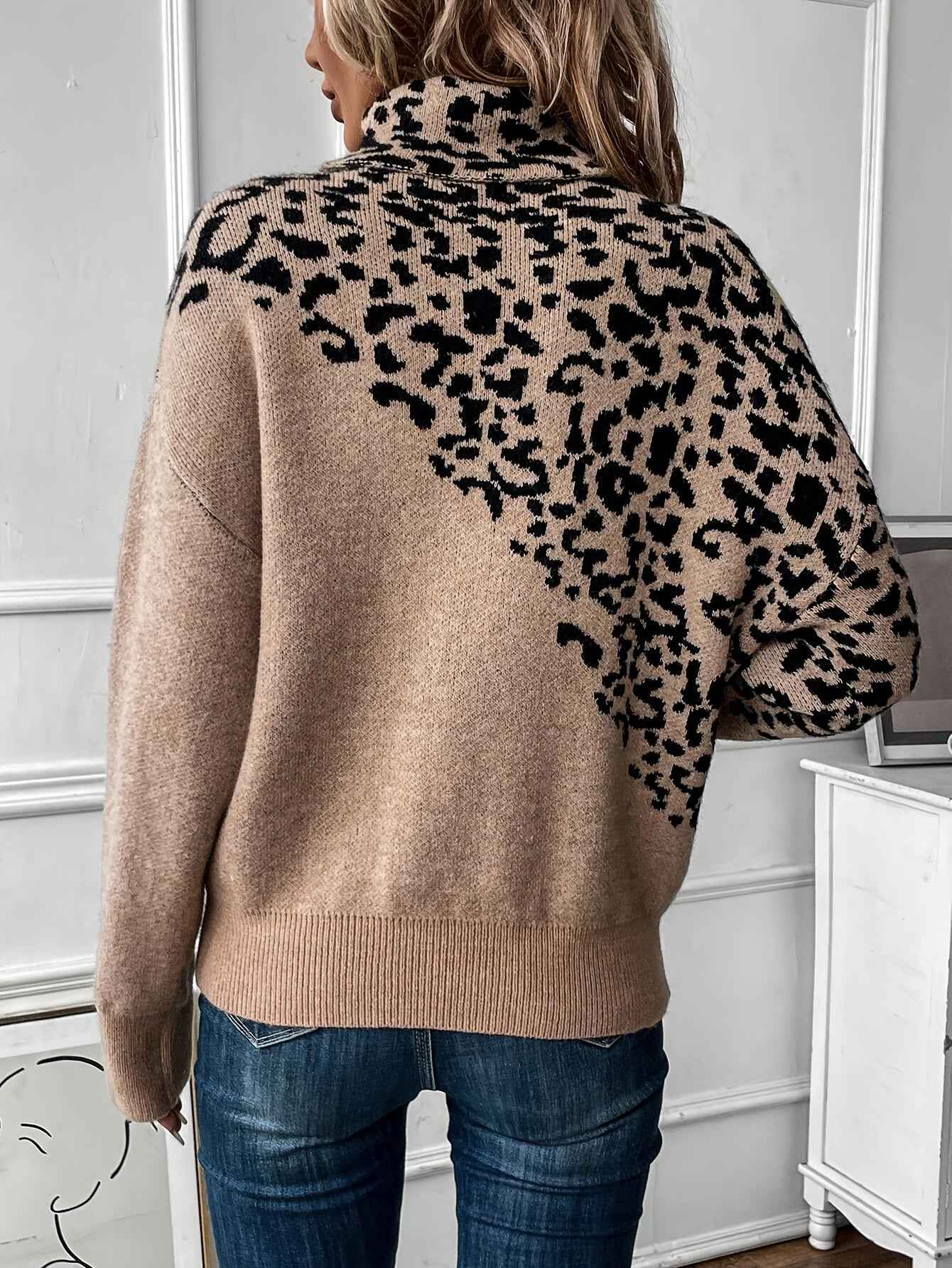 ZAYNA™ Leopardprint-Strickpullover