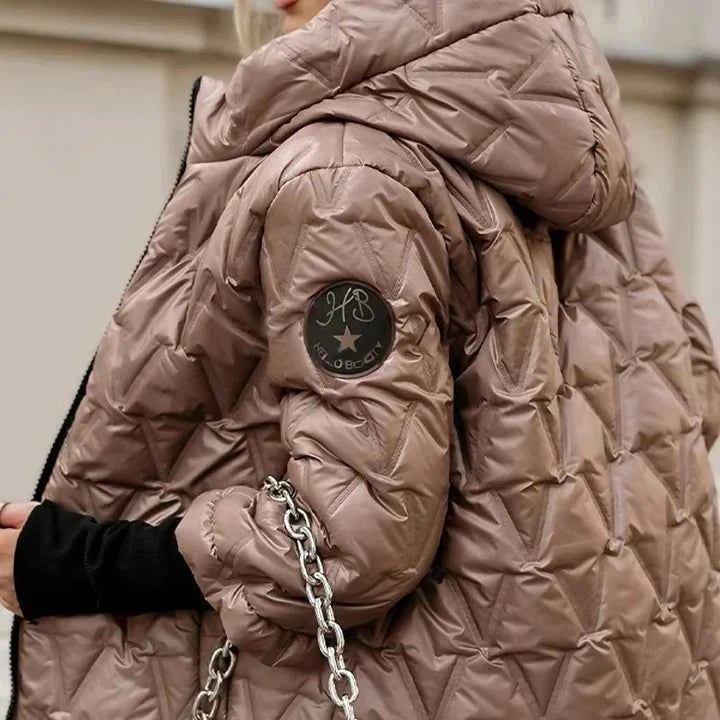 Carolina gequiltete Pufferjacke mit Oversized-Kragen – gemütlich, chic und warm