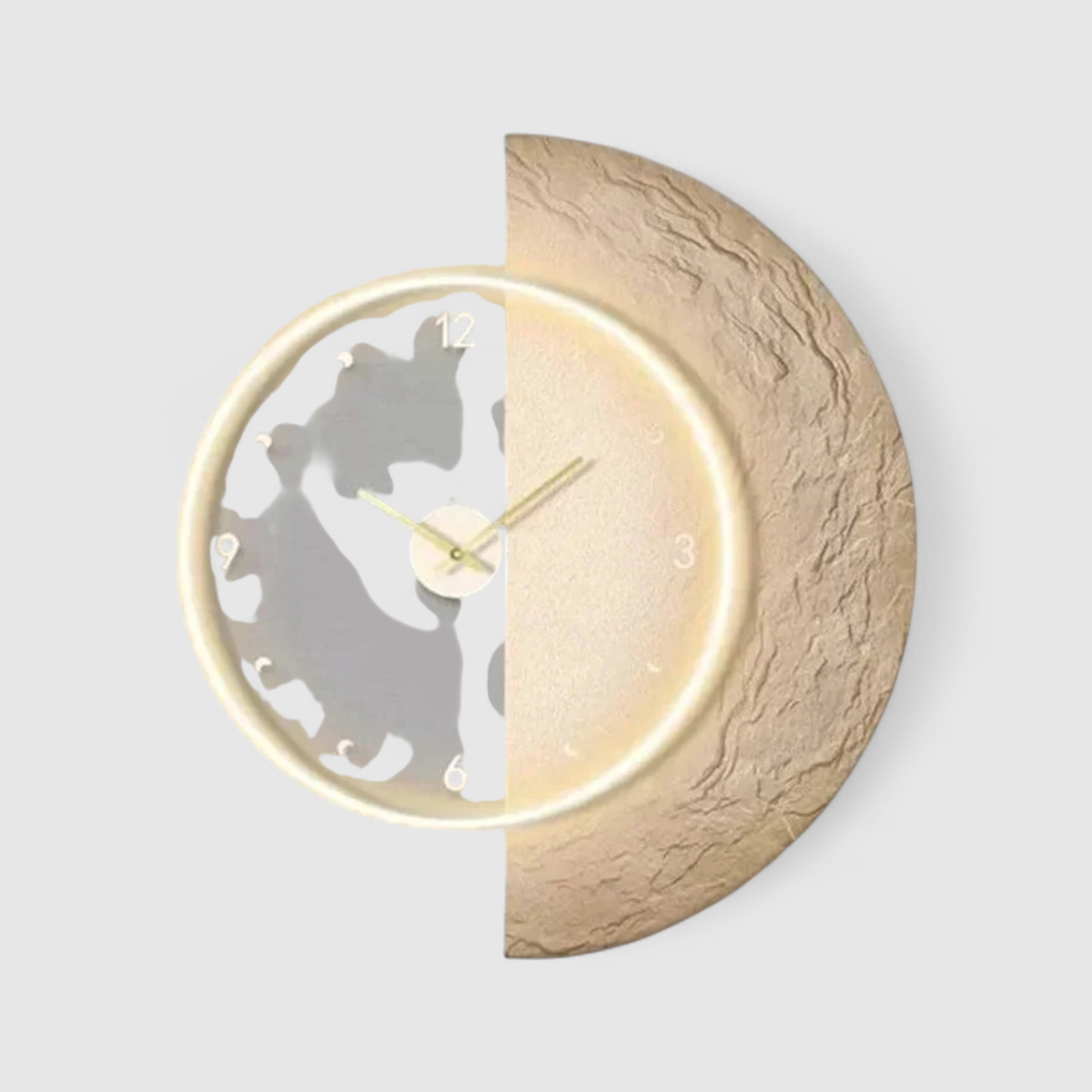Mond-Wanduhr – Sanftes LED-Licht mit Himmlischem Design