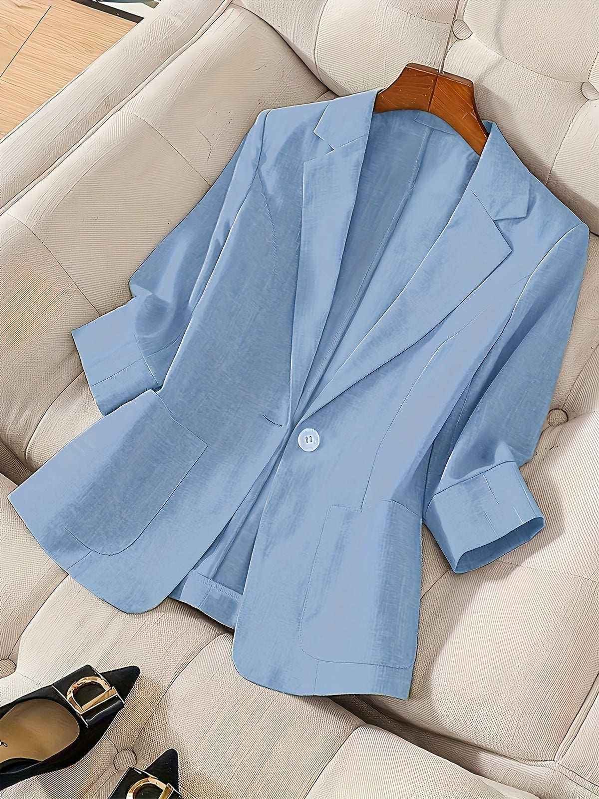 Damen Leichter Einreihiger Blazer