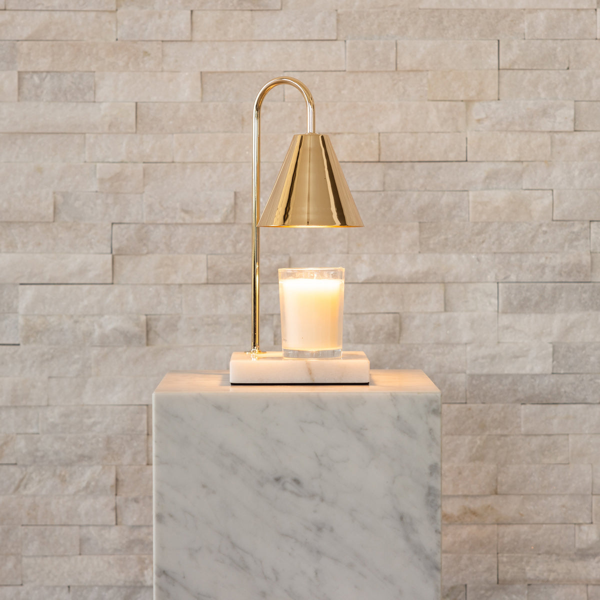 Marmor Kerzenwärmer-Lampe - Flammenlose Wachsschmelzlampe mit Timer
