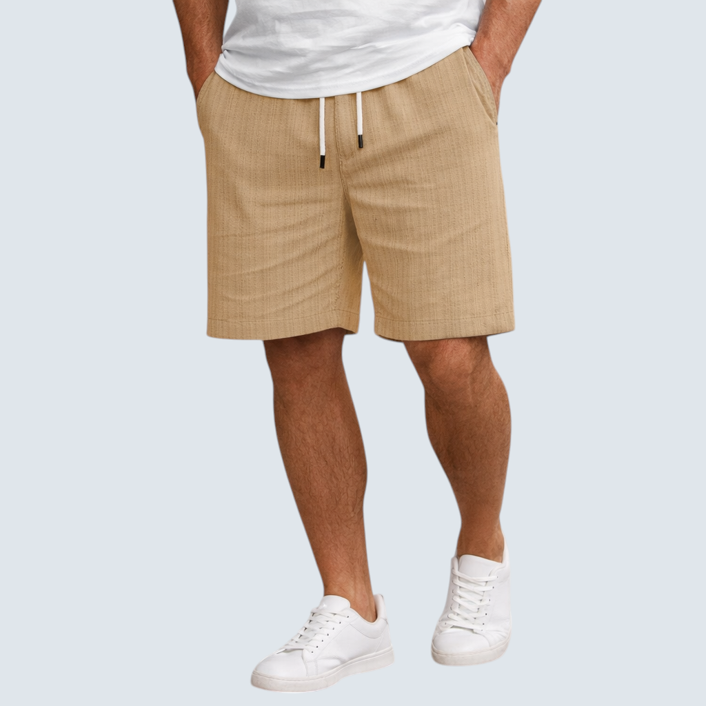 Herren Leinen-Shorts Atmungsaktiv Regular Fit für den Sommer