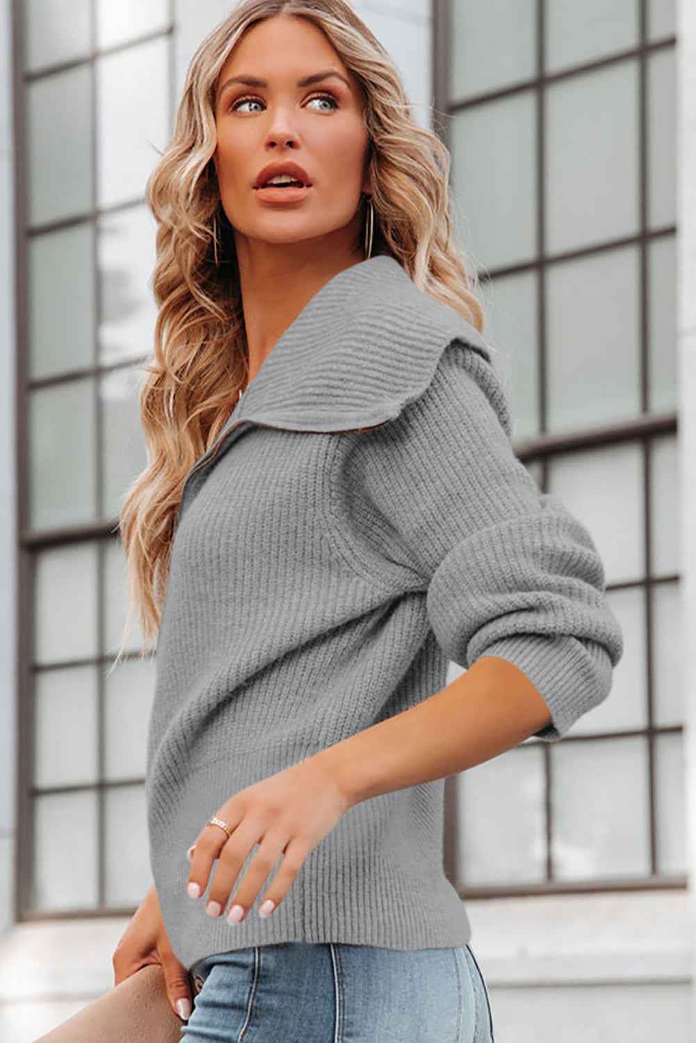 Ultra-kuscheliger Cardigan mit Reißverschluss und langen Ärmeln