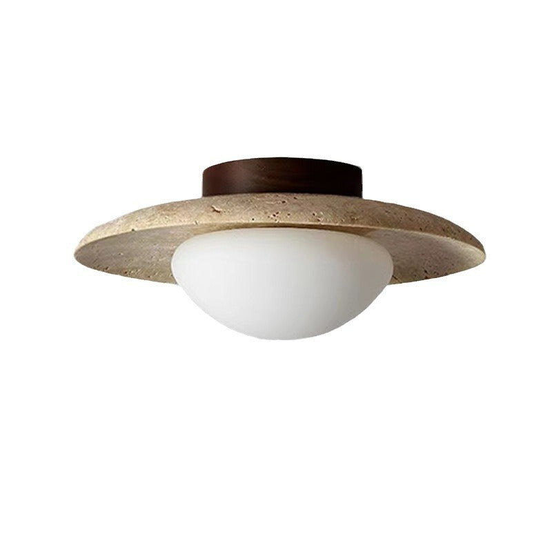 Lyonea - Elegante minimalistische LED-Deckenleuchte aus Travertin