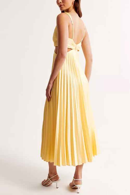 Elsa | mühelos elegantes plissiertes Maxi-Kleid