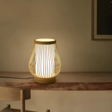 Moderner japanischer LED-Tischleuchte mit elegantem Bambusholz-Finish