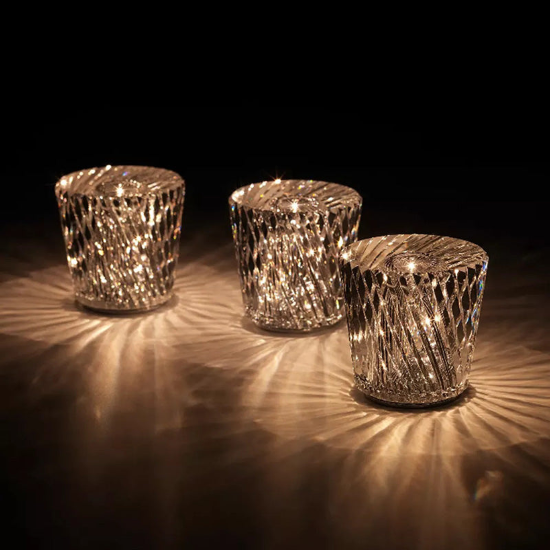 Lumex – Elegante kabellose Kristall-Tischlampe für eine beleuchtete Atmosphäre