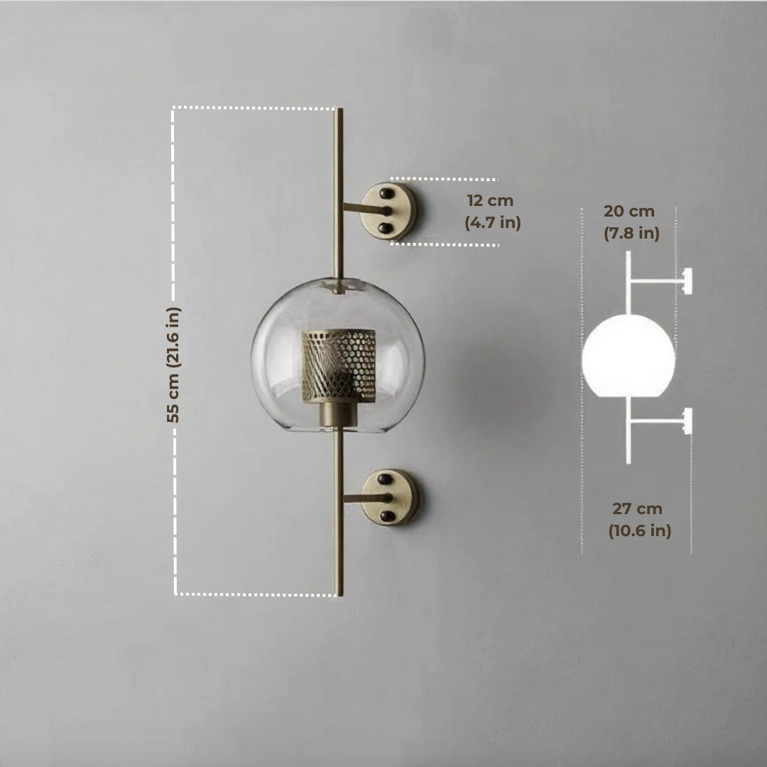 Luxus Wandaufkleber – Modernes Skandinavisches Design mit Glas- und Metall-Finish für einen eleganten Akzent