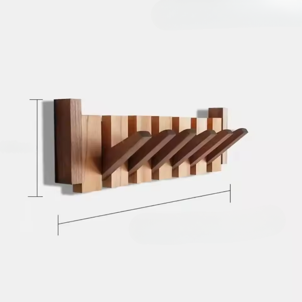 Myrralisa - Stilvolle Holz-Kleiderhaken im Klaviertasten-Design für einen eleganten Eingangsbereich