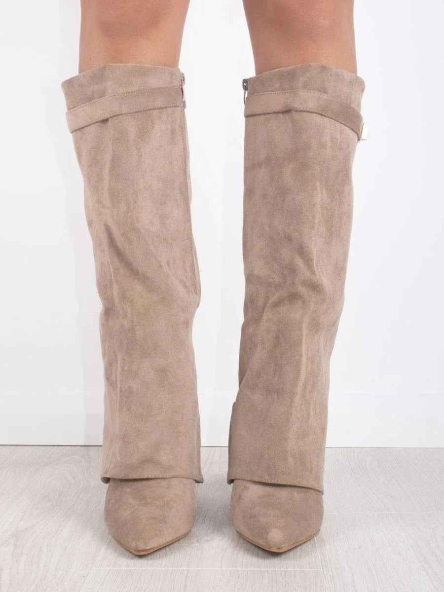 DAISY - Kuschelige High Heel Stiefel mit Reißverschluss für den Winter