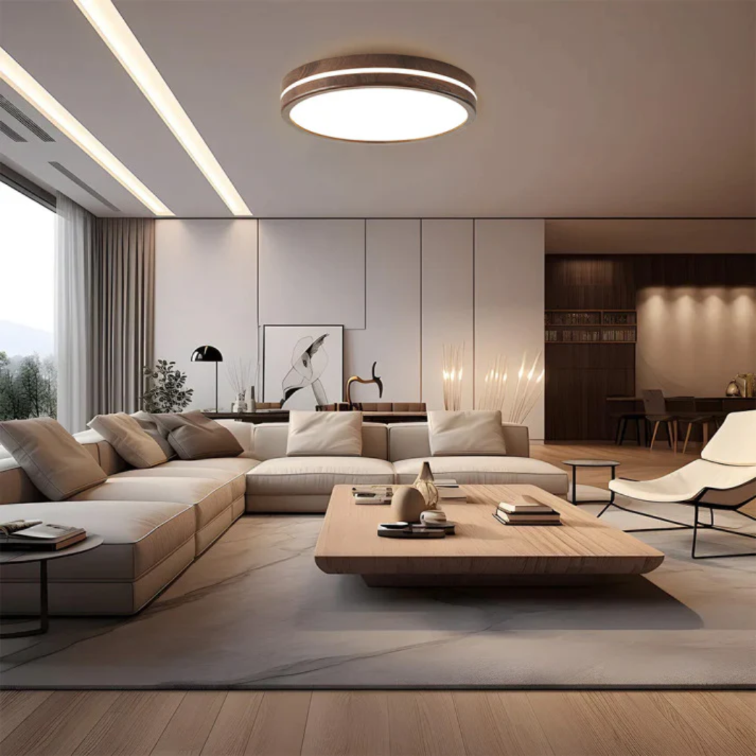 Noxu - Elegante Holze LED-Deckenleuchte für einen modernen Look