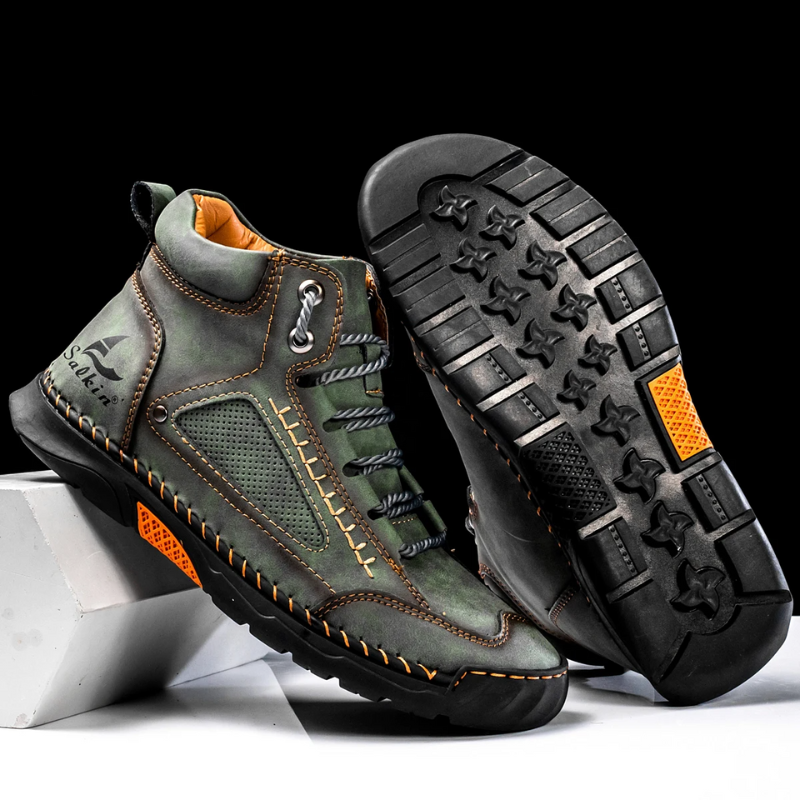 Lässige Leder-High-Top-Sneaker für den Alltag