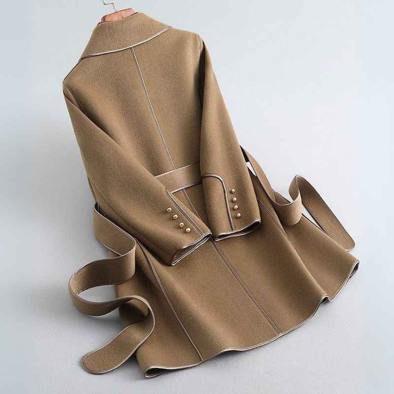 Aria Unverzwollener Woll-Trenchcoat