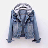 Aria Giacca con cappuccio in denim